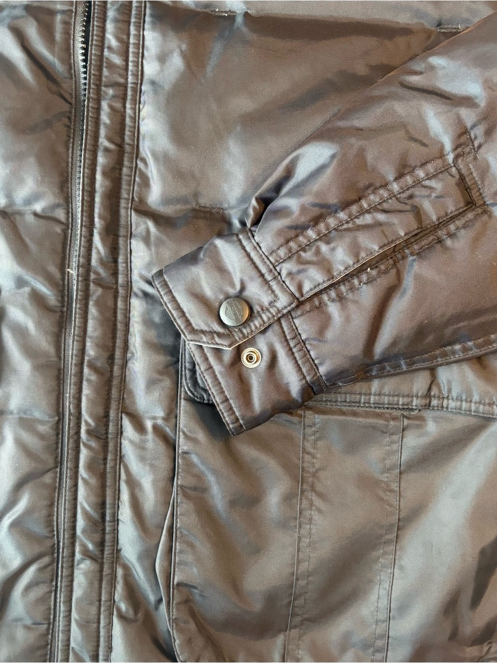 Vintage Harley Davidson Men’s Reversible Black and Gray Nylon Puffer Jacket- XL - Picture 5 of 12